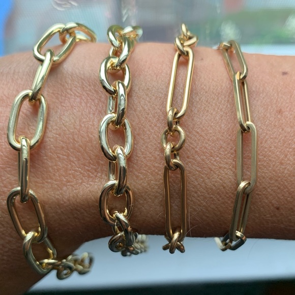 tribe Jewelry - Brass and 14k link bracelet